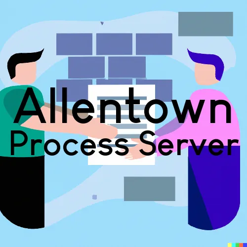 Site Map for Allentown, Pennsylvania Process Servers