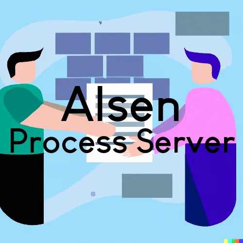 Alsen, North Dakota Process Servers