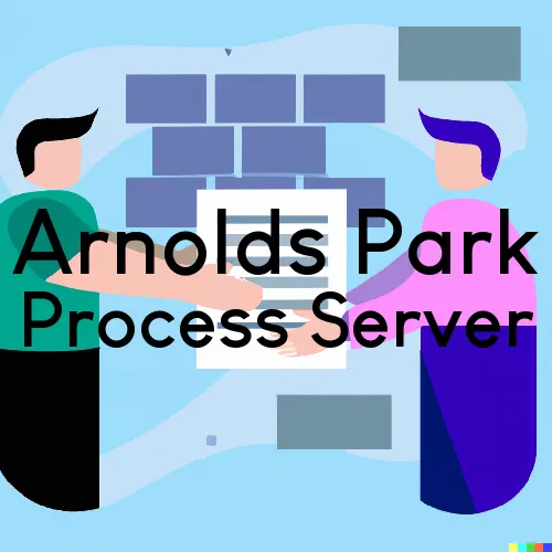 Arnolds Park, IA Process Server, “Chase and Serve“ 
