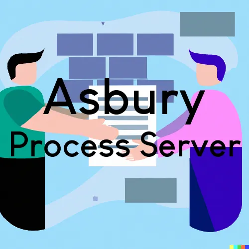 Asbury, West Virginia Process Servers 