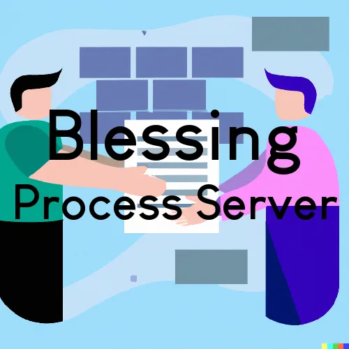 Blessing, TX Process Servers and Courtesy Copy Messengers