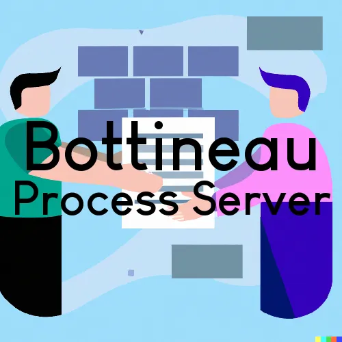 Bottineau, ND Process Servers and Courtesy Copy Messengers