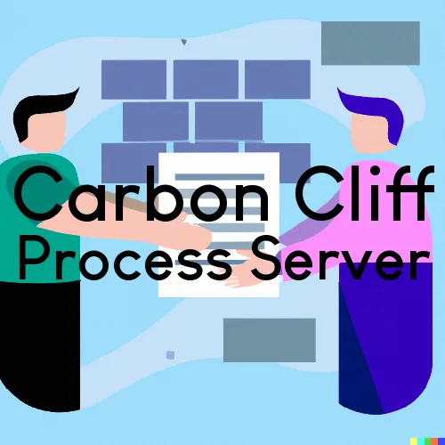 Carbon Cliff, IL Process Server, “Rush and Run Process“ 
