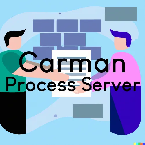 Carman, IL Process Servers and Courtesy Copy Messengers