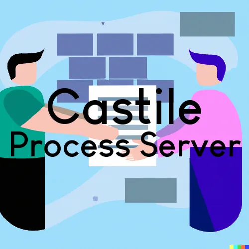 Castile, New York Process Server, “Quickie's Services“ 