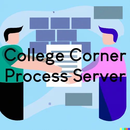 College Corner Process Server, “Serving by Observing“ 