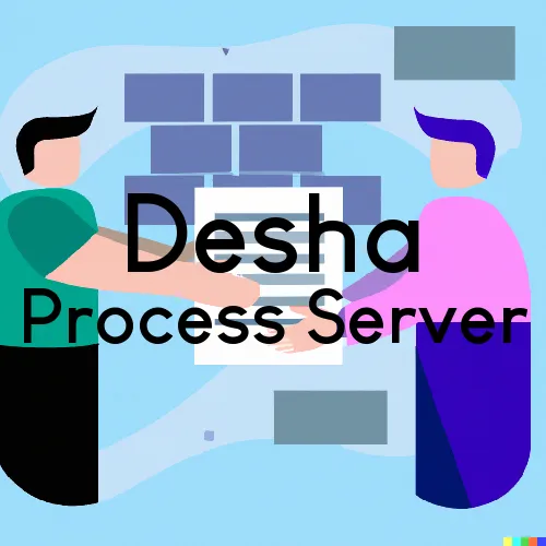 Desha, AR Process Servers and Courtesy Copy Messengers