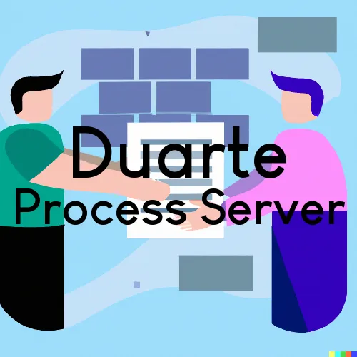 Duarte, California Process Server, “Rush and Run Process“ 