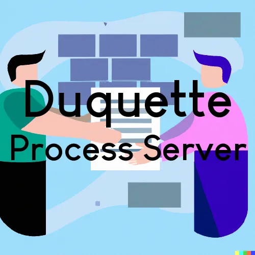 Duquette, Minnesota Process Servers