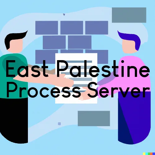 East Palestine, OH Process Servers and Courtesy Copy Messengers