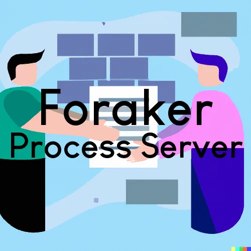 Foraker, Indiana Process Servers