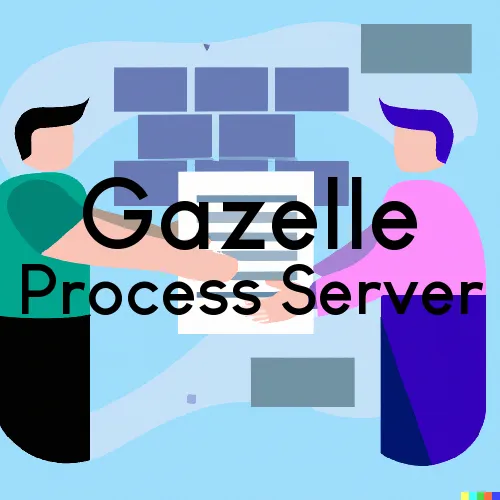 Gazelle, California Court Couriers and Process Servers