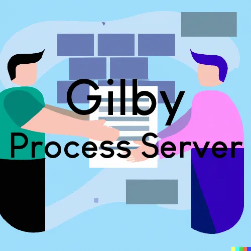 Gilby, ND Process Servers and Courtesy Copy Messengers