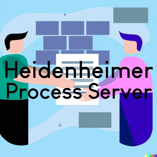 Heidenheimer, TX Process Servers and Courtesy Copy Messengers