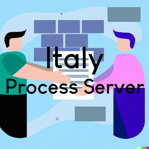 Italy, TX Process Server, “Process Servers, Ltd.“ 