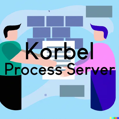 Korbel, CA Process Servers in Zip Code 95550