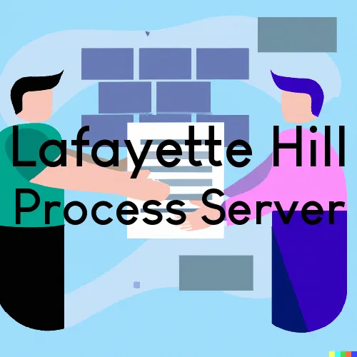 Lafayette Hill, PA Process Servers and Courtesy Copy Messengers