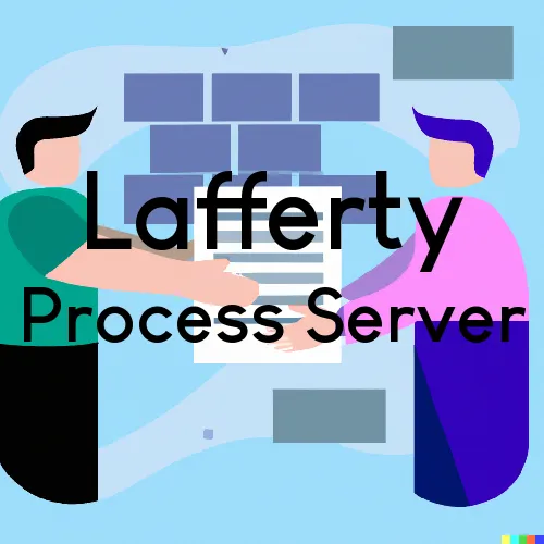 Lafferty, OH Process Servers and Courtesy Copy Messengers