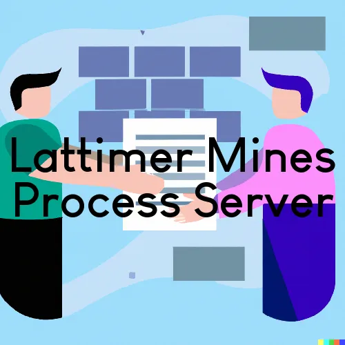 Lattimer Mines, PA Process Server, “Serving by Observing“ 
