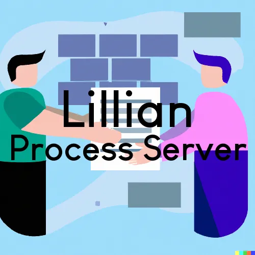 Process Servers in Zip Code Area 36549 in Lillian
