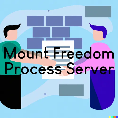Mount Freedom, NJ Process Servers and Courtesy Copy Messengers