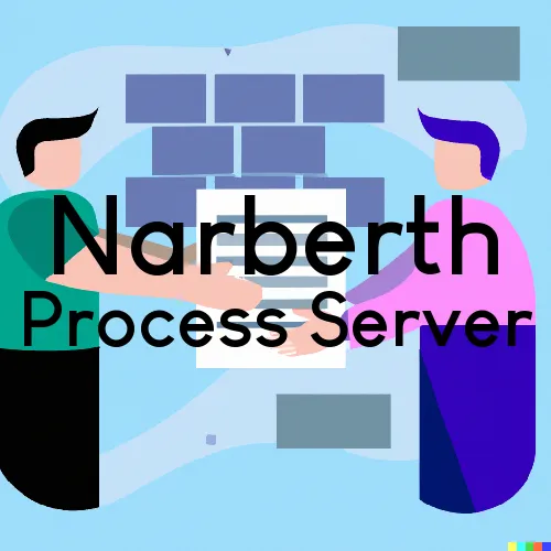 Narberth, PA Process Servers in Zip Code 19072