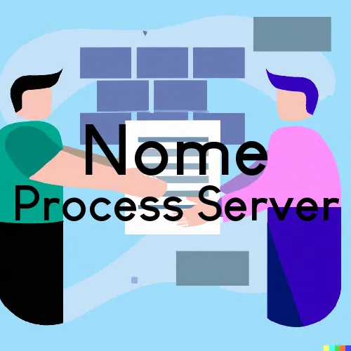 Process Servers in Zip Code Area 58062 in Nome