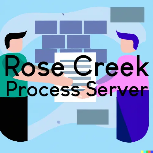 Rose Creek, Minnesota Process Servers and Field Agents