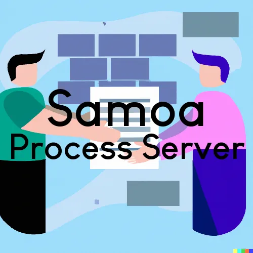 Samoa, California Process Servers and Field Agents