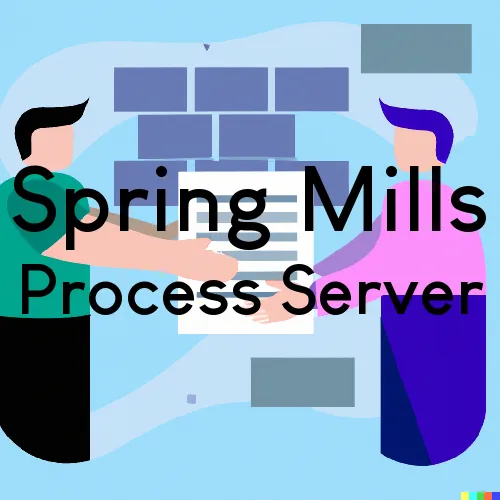 Spring Mills, PA Process Servers in Zip Code 16875
