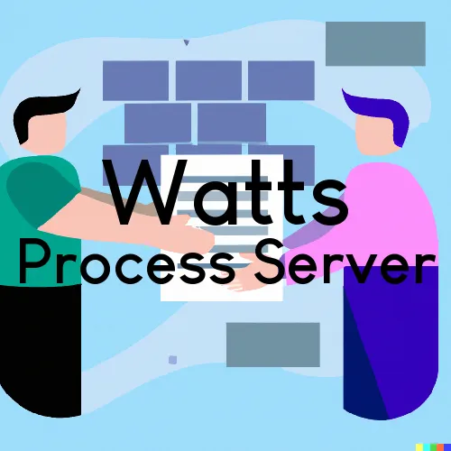 Watts, Oklahoma Process Servers