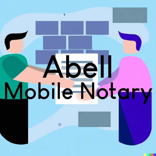 Abell, MD Traveling Notary Services