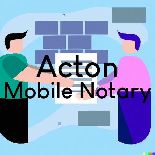 Acton, IN Mobile Notary and Traveling Signing Services 