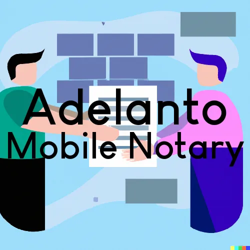 Adelanto, CA Mobile Notary Signing Agents in zip code area 92301