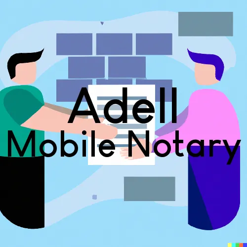 Adell, WI Mobile Notary Signing Agents in zip code area 53001