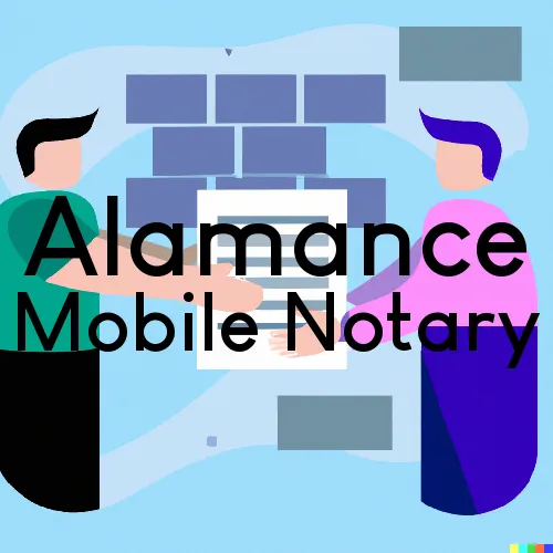 Alamance, NC Mobile Notary Signing Agents in zip code area 27201