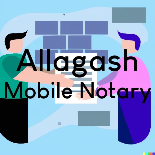 Allagash, ME Mobile Notary Signing Agents in zip code area 04774