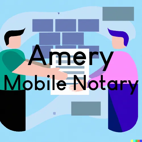 Amery, WI Mobile Notary Signing Agents in zip code area 54001