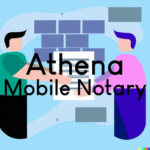 Athena, OR Mobile Notary Signing Agents in zip code area 97813