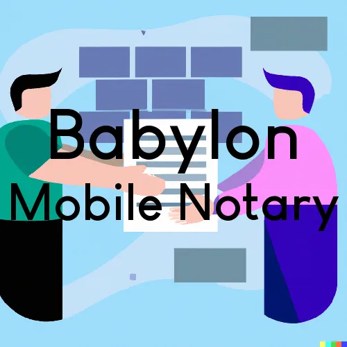 Babylon, NY Mobile Notary Signing Agents in zip code area 11702
