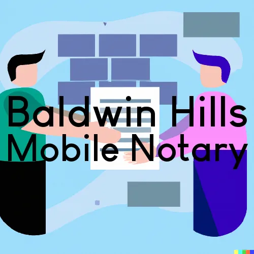 Baldwin Hills, CA Mobile Notary Signing Agents in zip code area 90056