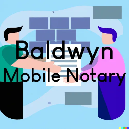 Baldwyn, MS Mobile Notary Signing Agents in zip code area 38824