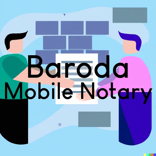Baroda, MI Mobile Notary Signing Agents in zip code area 49101