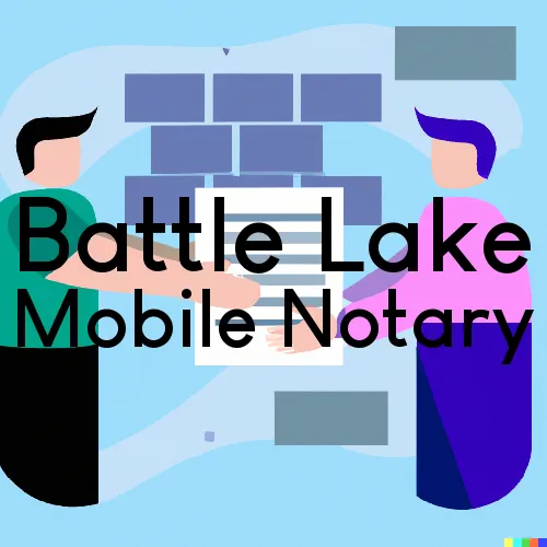 Battle Lake, MN Traveling Notary, “U.S. LSS“ 