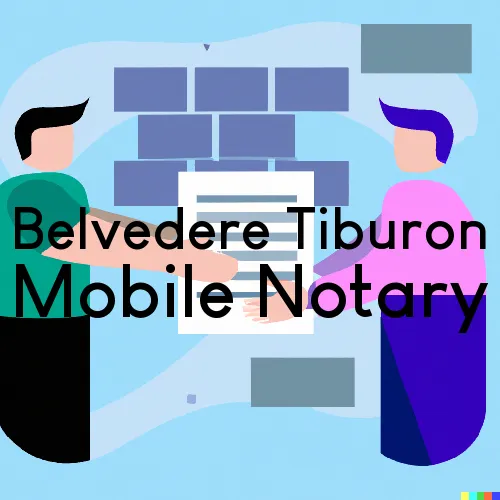 Belvedere Tiburon, CA Mobile Notary Signing Agents in zip code area 94920