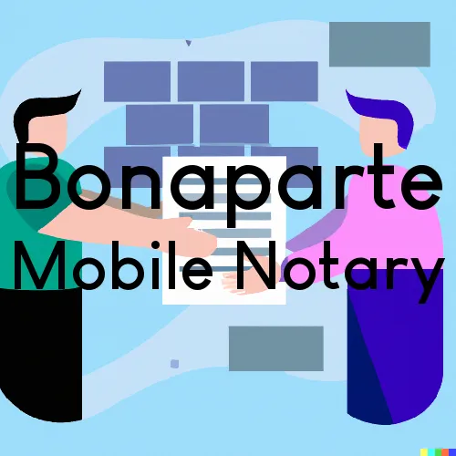 Bonaparte, IA Mobile Notary Signing Agents in zip code area 52620
