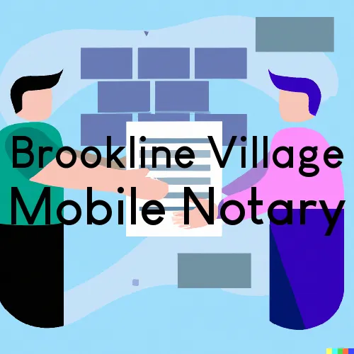Traveling Notary in Brookline Village, MA
