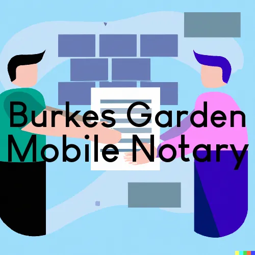 Burkes Garden, VA Mobile Notary Signing Agents in zip code area 24608