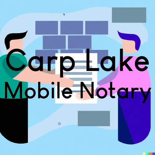 Carp Lake, MI Mobile Notary Signing Agents in zip code area 49718