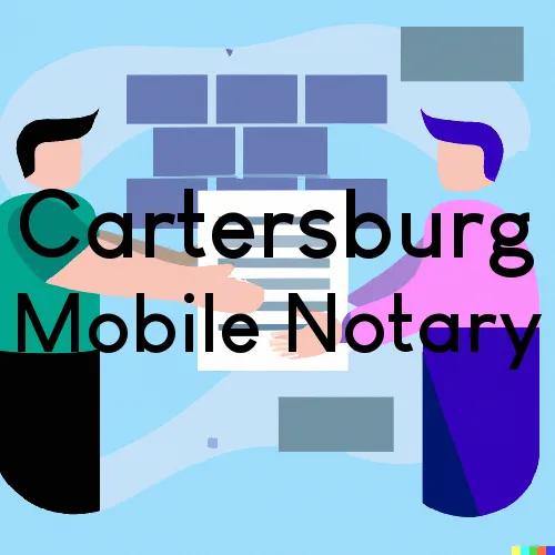 Cartersburg, IN Mobile Notary Signing Agents in zip code area 46168